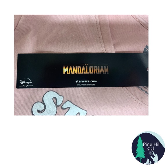 Star Wars Disney Baby Yoda Graphic T-Shirt Womens Small Pink Short Sleeves NWT - Picture 4 of 7